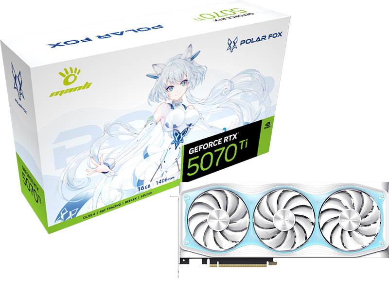 Manli Polar Fox GeForce RTX 5070 Ti OC 16GB GDDR7High-performance