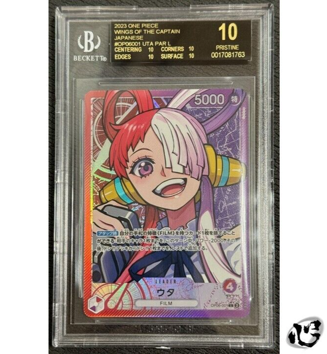 BGS 10 Black Label One Piece Card Uta L PAR FOIL OP06-001 Wings of