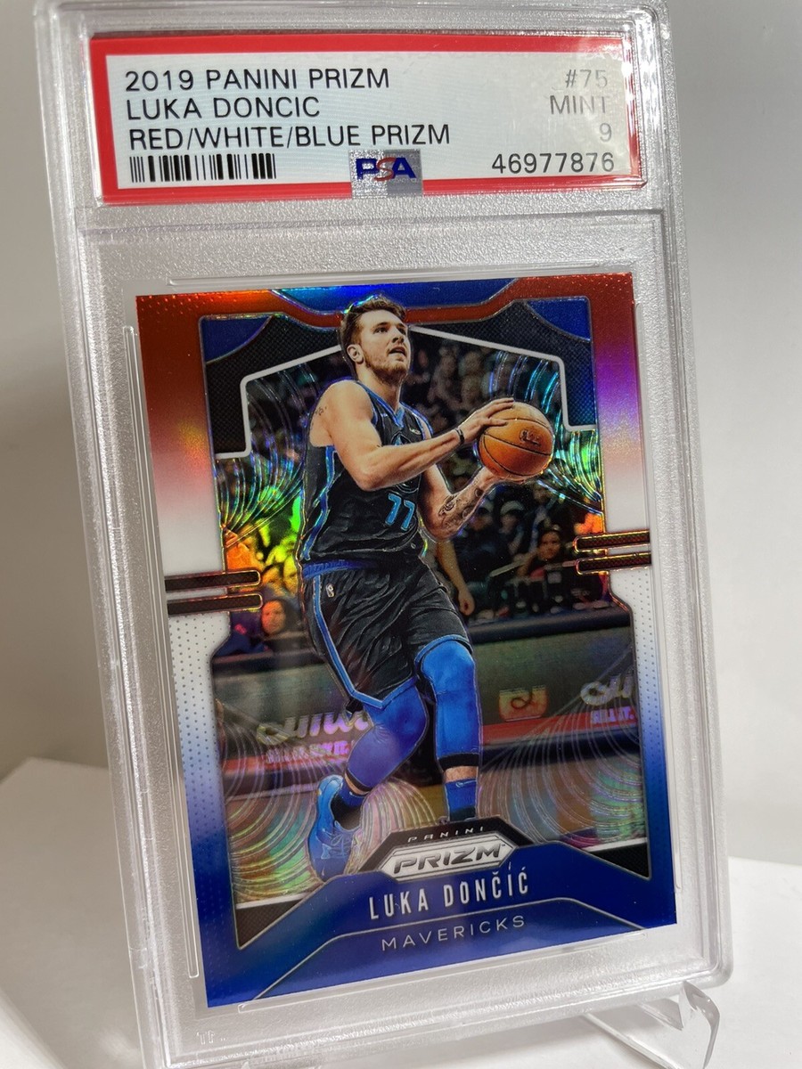 2019 Prizm Luka Doncic PSA 9 #75 Red White Blue Investment Invest