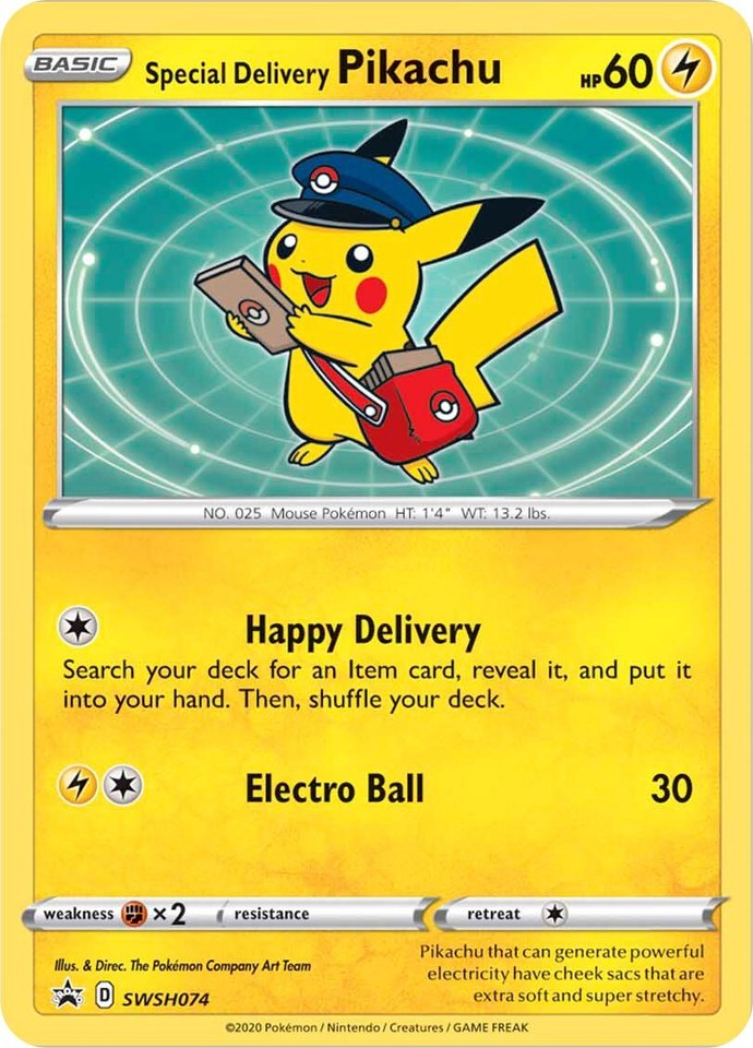 Special Delivery Pikachu SWSH074 SWSH: Sword & Shield Promo Cards