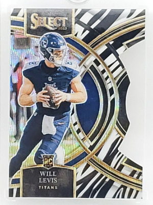 2023 Panini Select Will Levis Rookie Zebra Prizm Premier Level Die