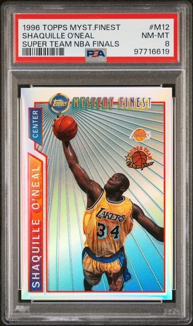 1996 Topps Mystery Finest Shaquille O'Neal PSA 8 NM-MT Lakers