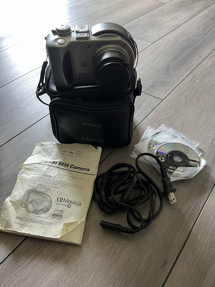 Sony Mavica MVC-CD300 3.3 MP Digital Camera - Silver for sale