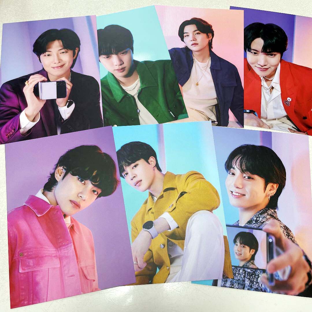 BTS x Galaxy Official Special Post card Samsung Z Flip4 Limited