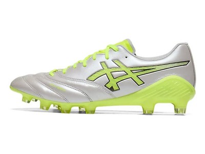 ASICS Soccer Cleats DS LIGHT X-FLY 6 Cloud Grey/Safety Yellow