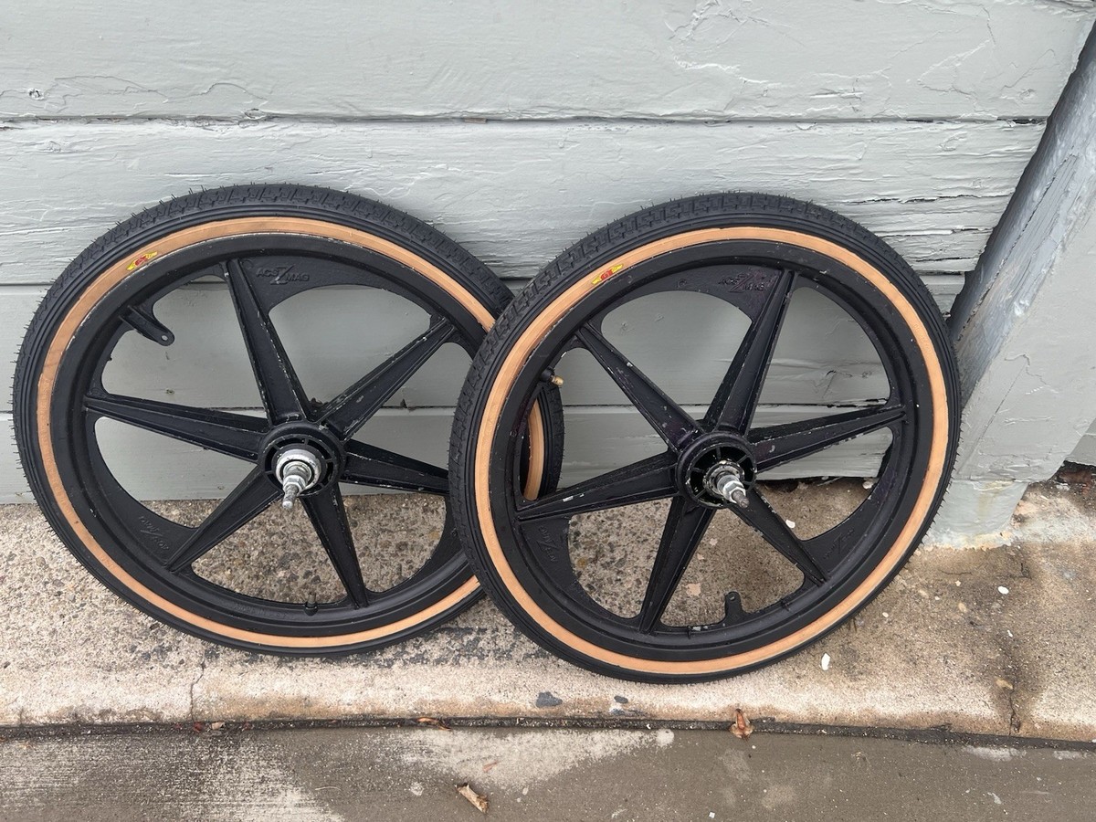 20” ACS Z Mag With Old School Style GT Logo Tires BMX Wheel Set