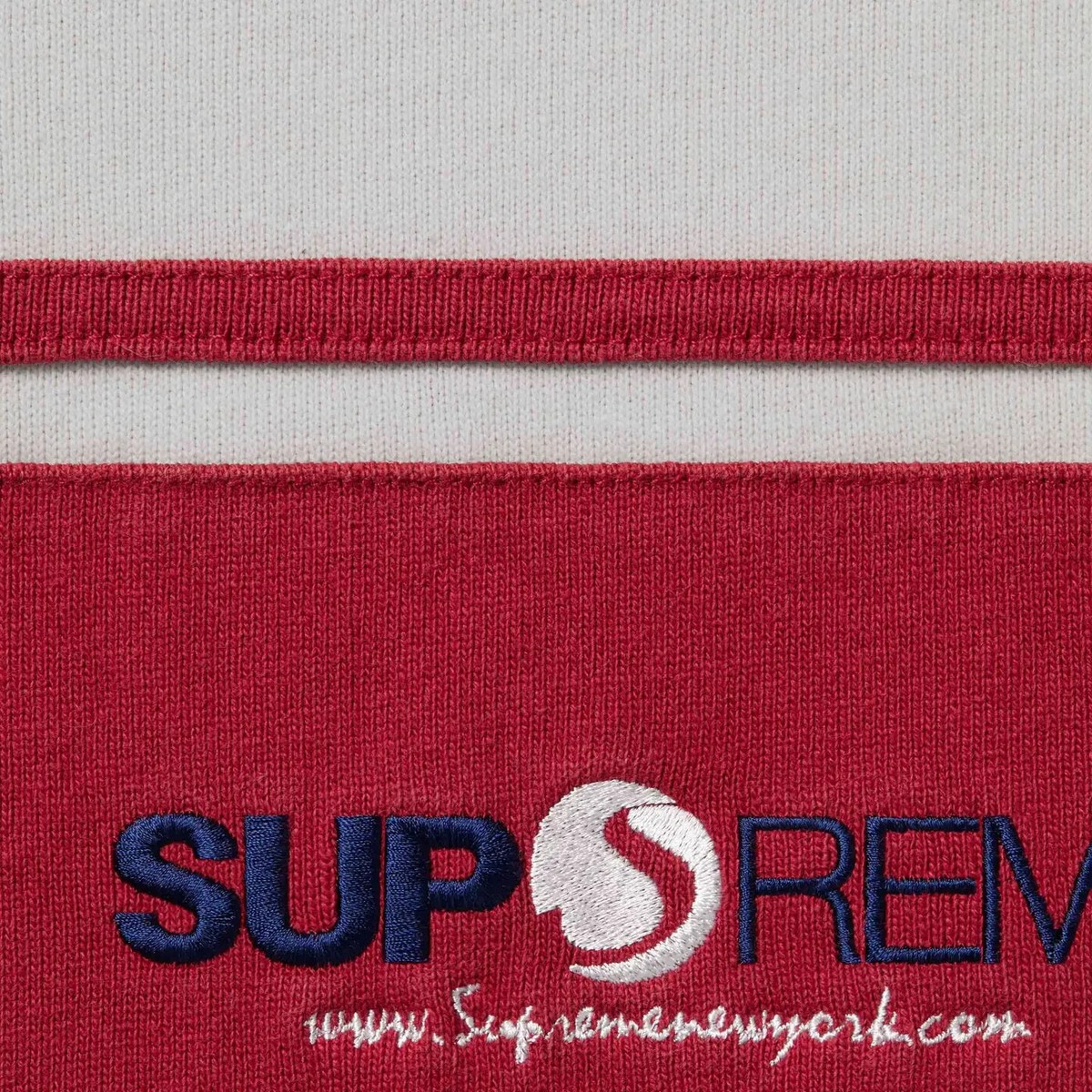 Supreme Chest Stripe Rugby White Red Purple 3colors FW24 | eBay