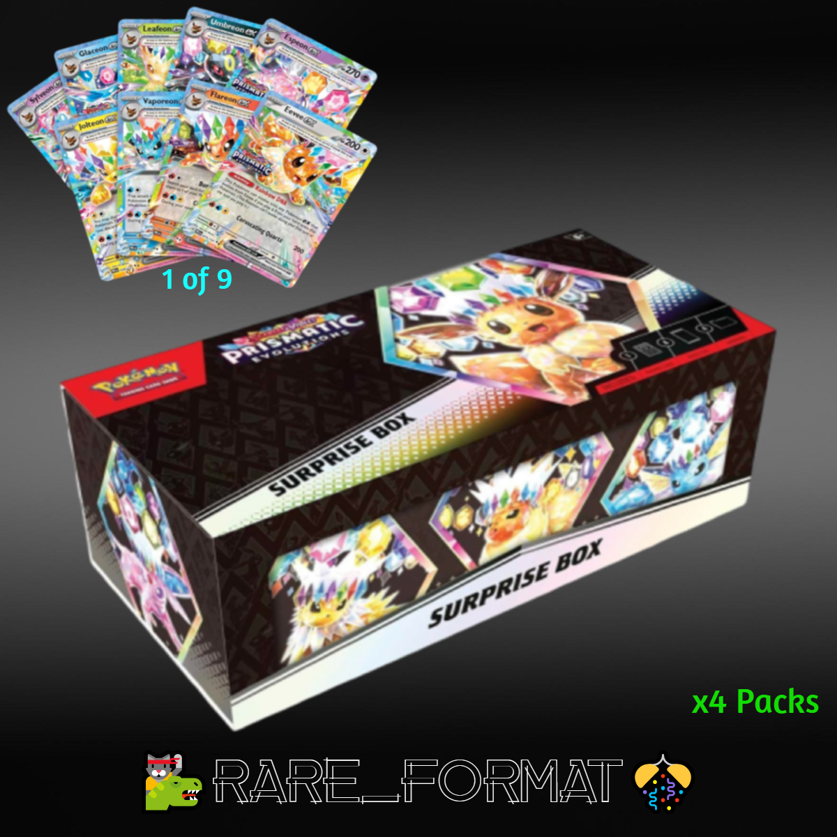 Pokemon Prismatic Evolutions Surprise Box🎊🦔NEW Stamped Promo