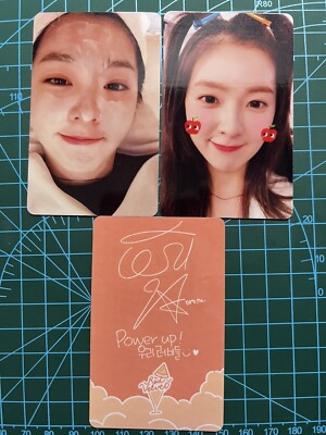 Irene photocard summer magic power up red velvet fan made card red
