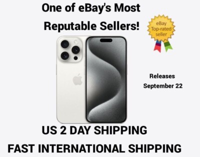 Apple iPhone 15 Pro Max - 256 GB - White Titanium (Unlocked) for