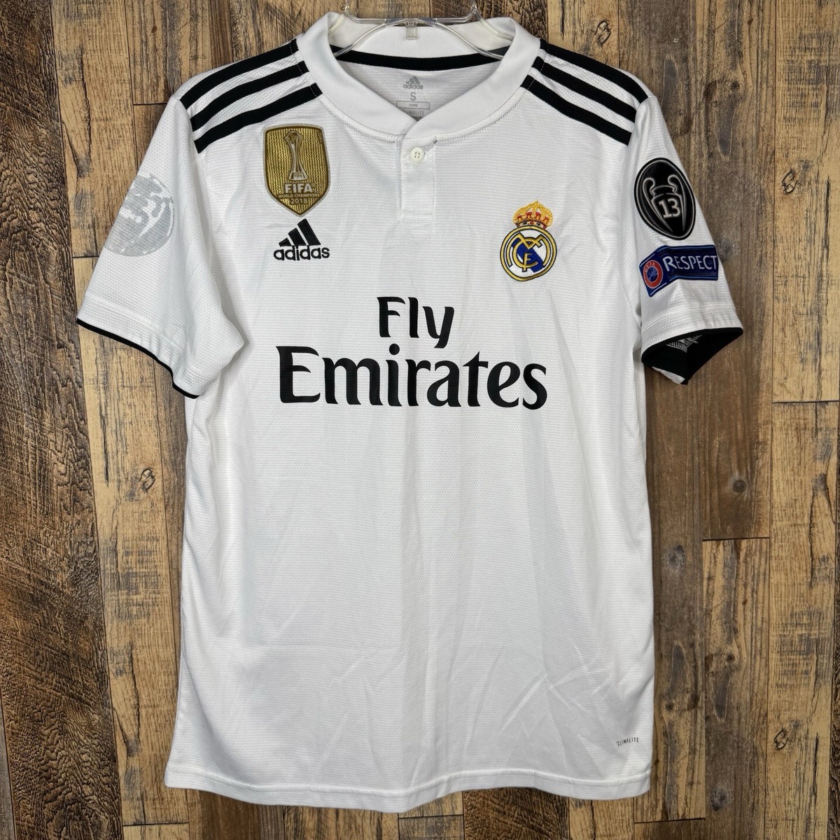 Real Madrid 2018-19 Home Football Jersey CHAMPIONS #13 Adidas