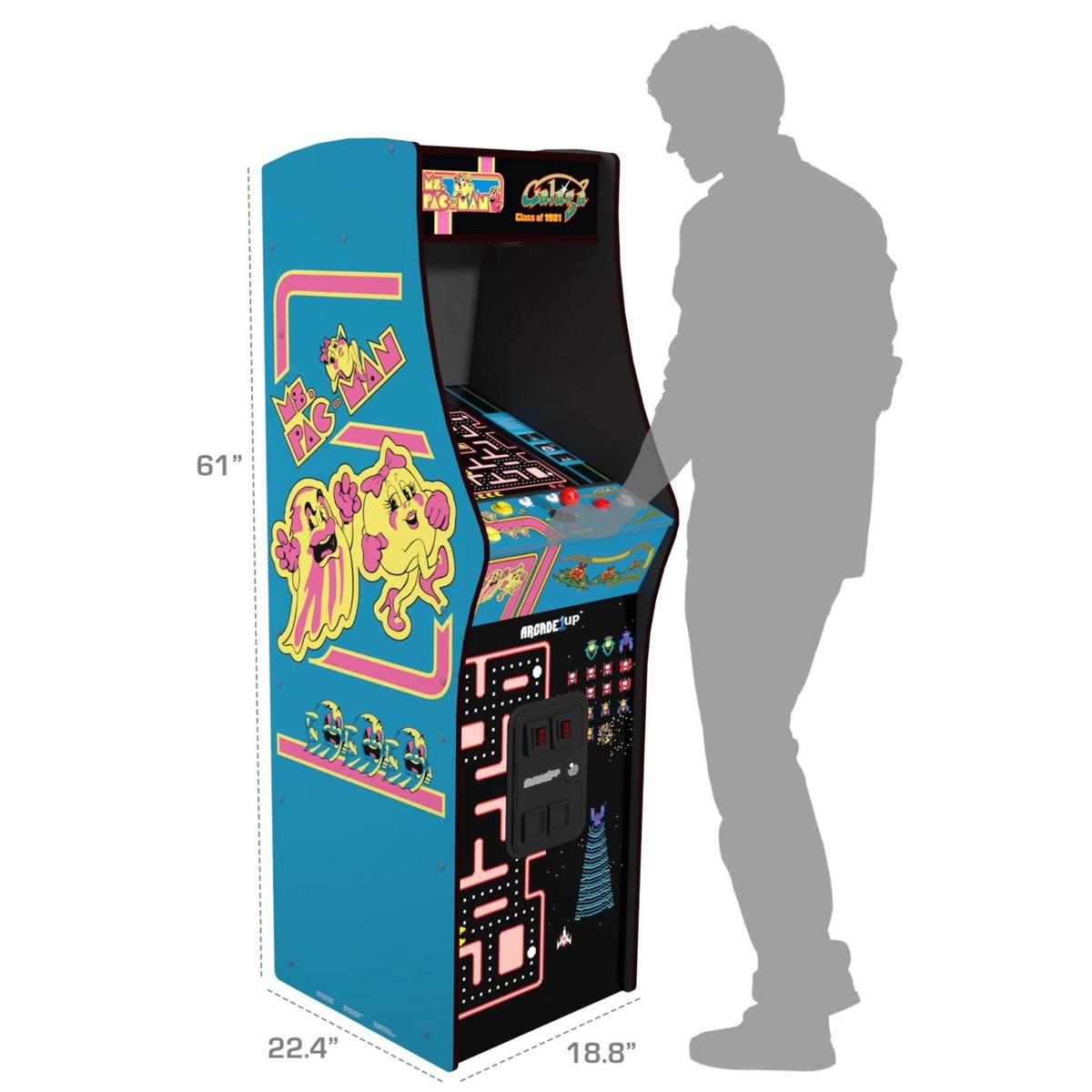 Arcade1Up Ms. PAC-MAN & GALAGA Class Of '81 Deluxe Arcade Game 5