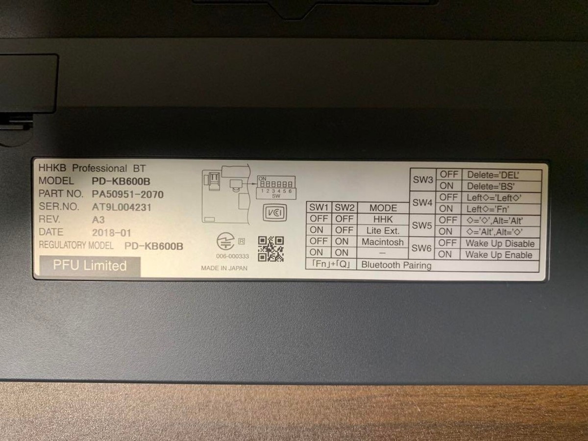 HHKB Professional BT PD-KB600B US Bluetooth English Layout w/ Box