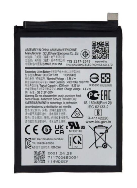 Battery Replacement for Samsung Galaxy A22 5G A226 SCUD-WT-W1 4900