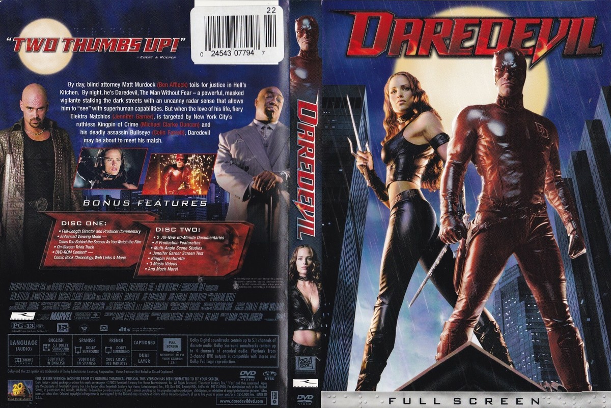 Daredevil (Fullscreen DVD, 2003, 2-Disc Set, Special Edition
