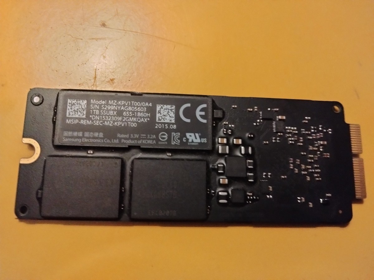 Apple Samsung Mz-kpv1t00/0a4 1tb SSD MacBook Pro SSUBX for sale