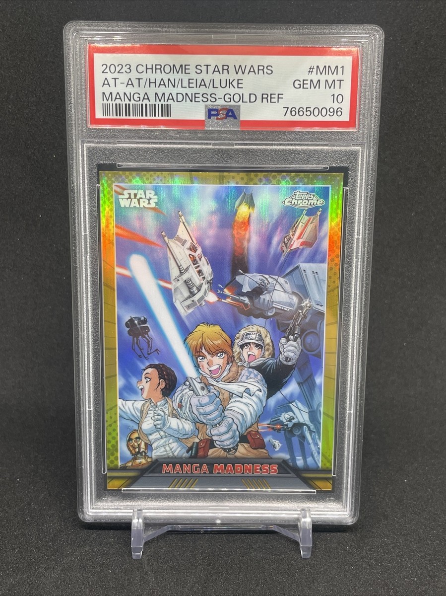 2023 Topps Chrome Star Wars Manga Madness GOLD Refractor /50 PSA