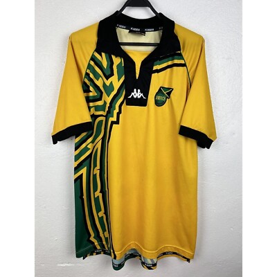 90s Vintage Jamaica 1998 World Cup Kappa Home Kit Soccer Jersey