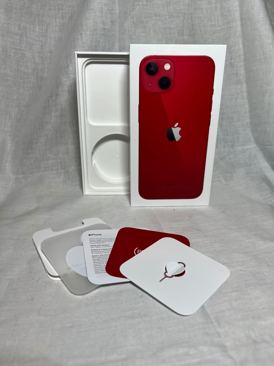 iPhone 13 Red 128GB - BOX ONLY With Sticker, Sim Opener, Paperwork