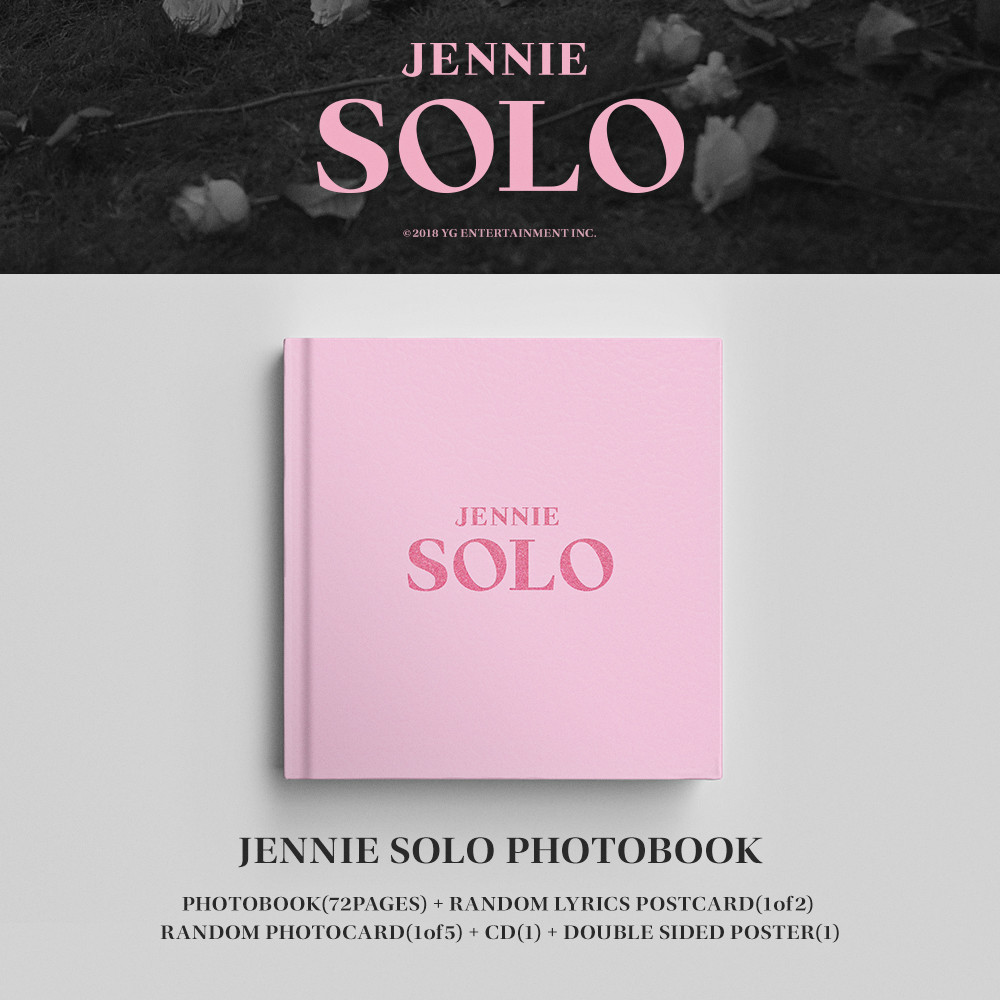 BLACKPINK JENNIE [SOLO] PHOTOBOOK CD+Photo Book+Post Card+Card K