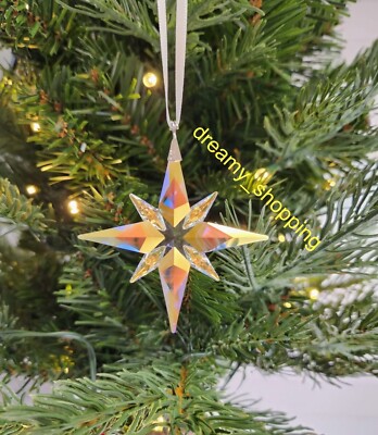 NIB Swarovski Christmas Star Aurora Borealis Large Crystal