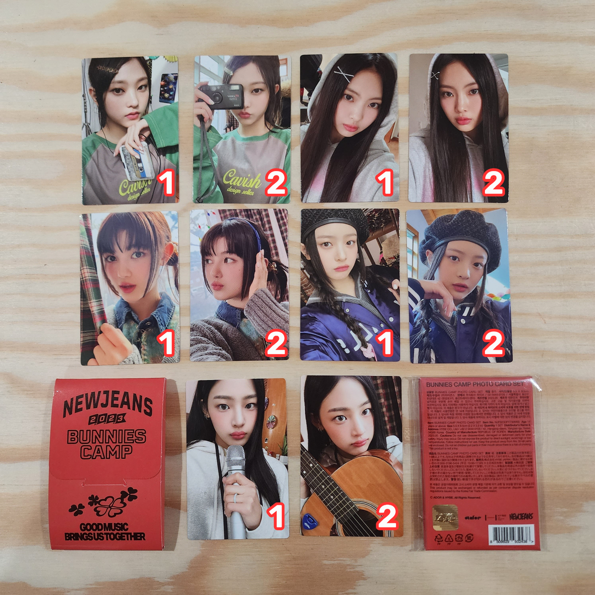 NewJeans Bunnies Camp Photocard Set and Singles - Official Kpop