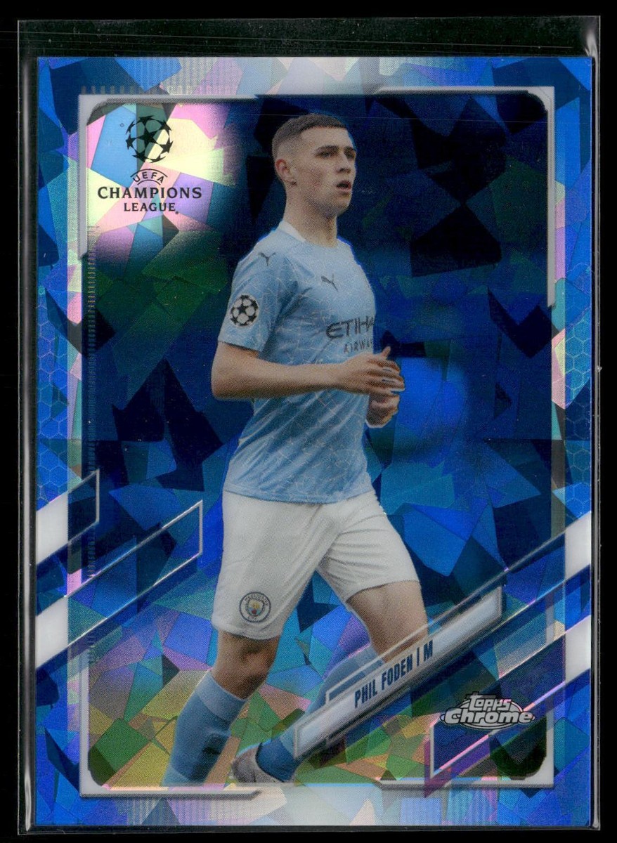 Phil Foden 2020-21 Topps Chrome Sapphire Edition UEFA Champions