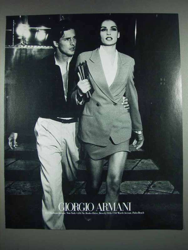 1991 Giorgio Armani Fashion Ad | eBay
