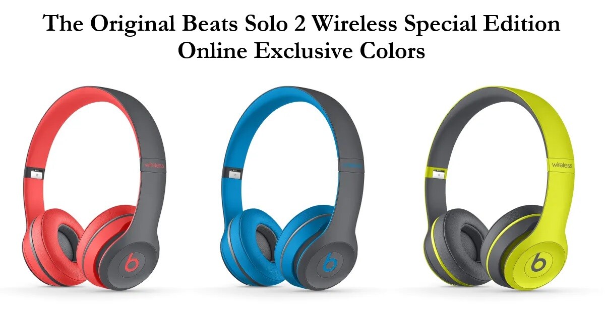 BEATS BY DR. DRE SOLO 2 WIRELESS ON-EAR HEADPHONES W. POP COLORS