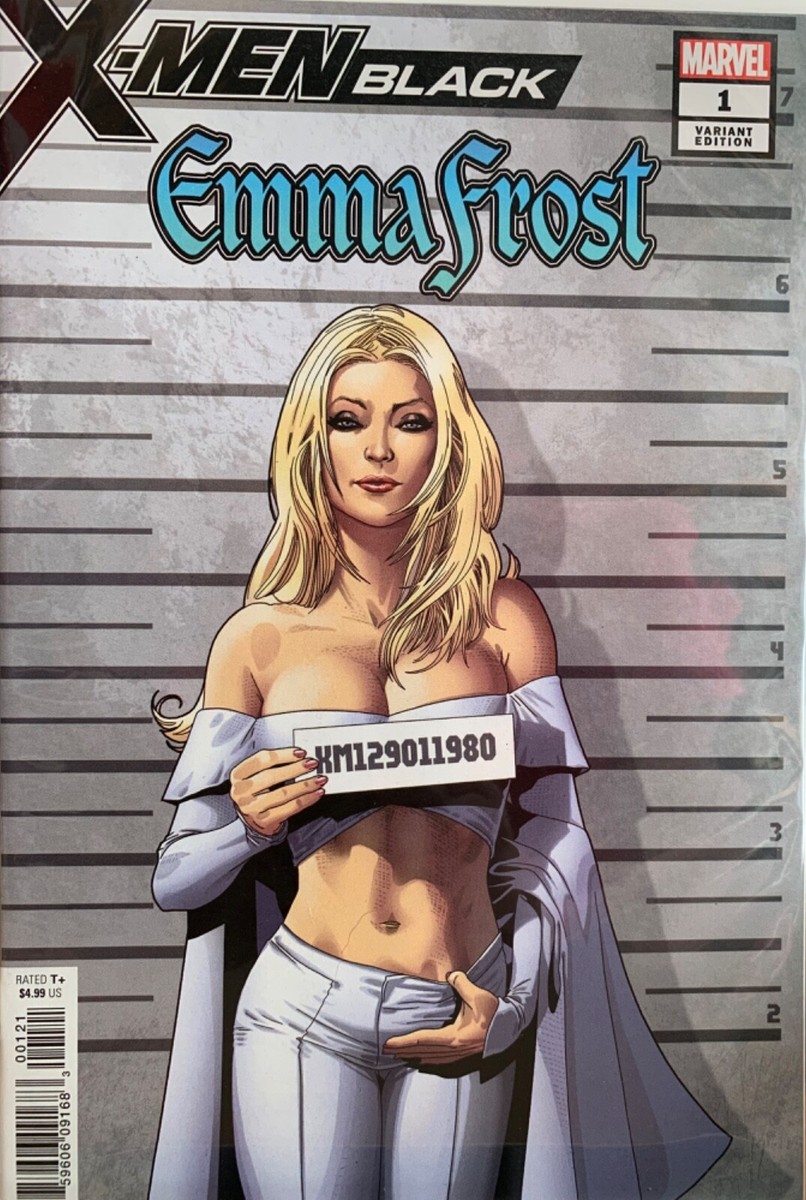 X-Men Black Emma Frost #1 Shaw Apocalypse Larroca Mugshot Variant