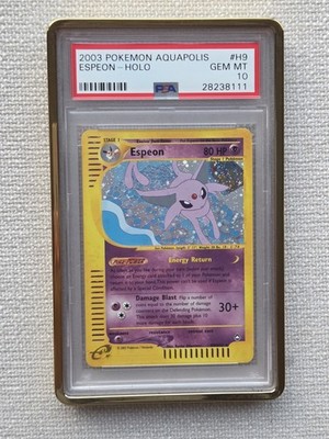 2003 Pokemon Aquapolis Espeon Holo #H9 PSA 10 | eBay