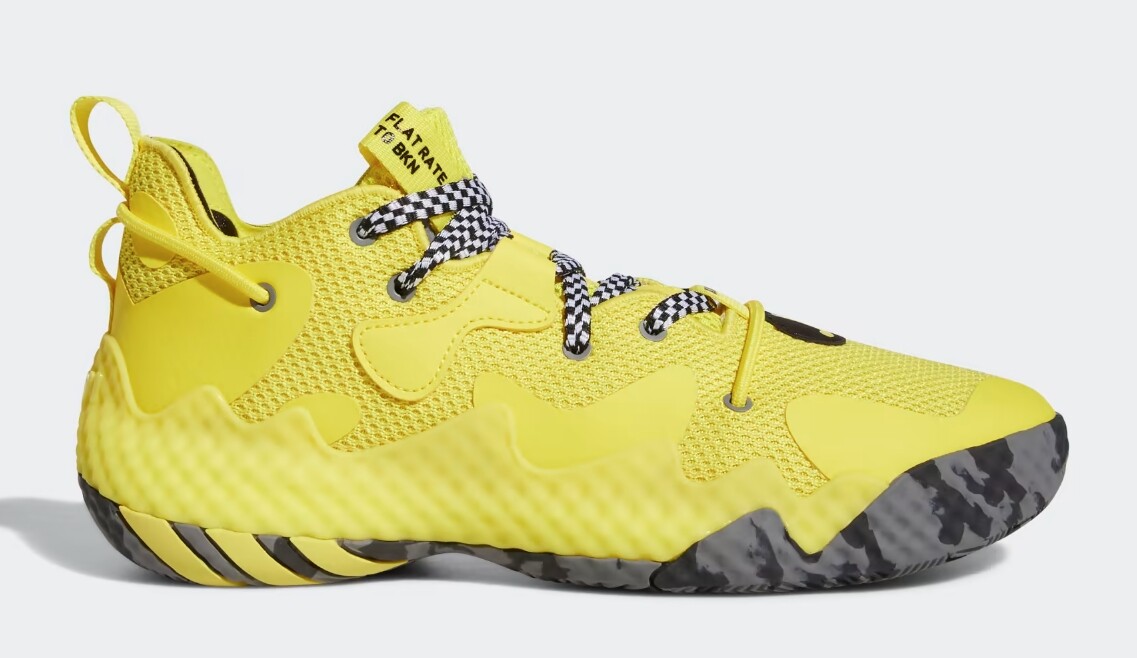 Adidas Harden Vol. 6 'Taxi' Yellow Black Check GV9586 Men's Size 8