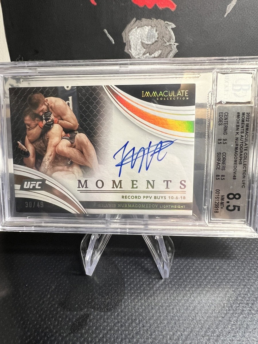 2022 Panini Immaculate UFC Khabib Nurmagomedov On Card Auto /49