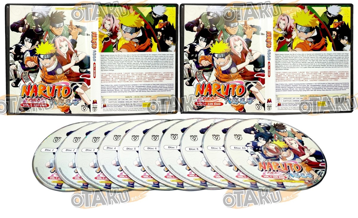 NARUTO - COMPLETE ANIME TV SERIES DVD BOX SET (1-220 EPS) (FULL
