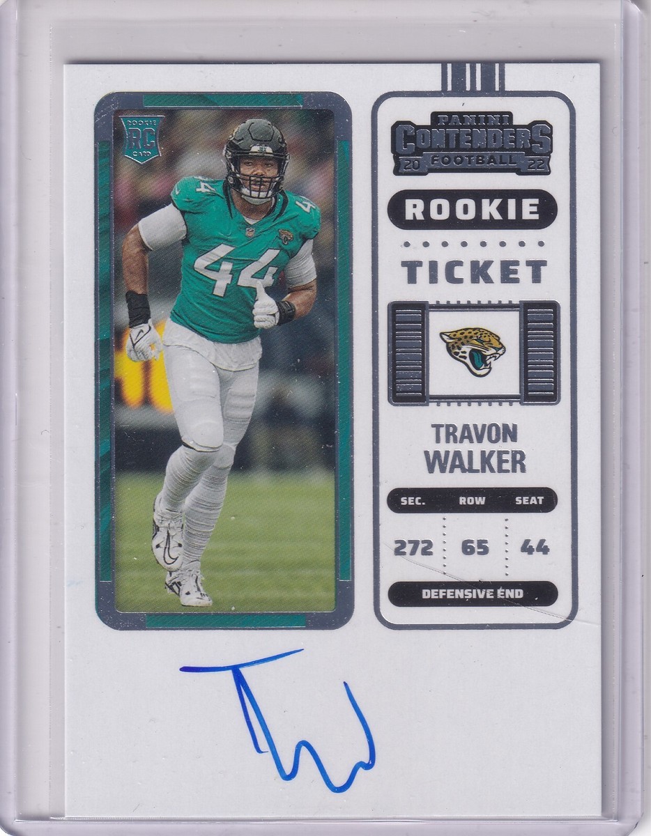 Travon Walker 2022 Panini Contenders Rookie Ticket Rc On Card Auto