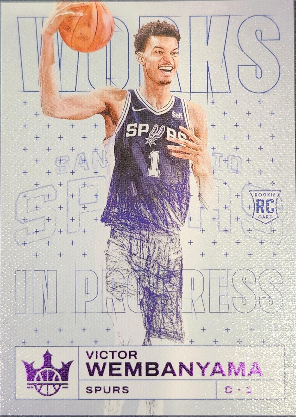 Victor Wembanyama 2023 Court Kings #2 Works in Progress - Violet