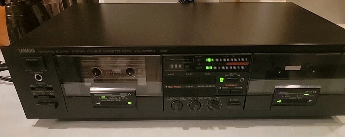 Yamaha KX-W500u Stereo Double Cassette Dolby B/C Works Amazing