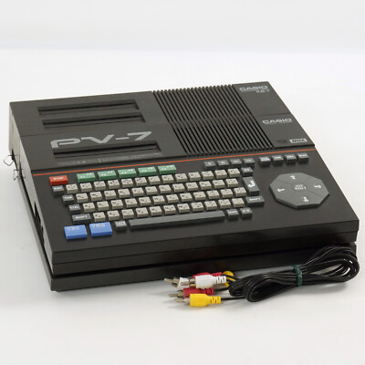 CASIO MSX PV-7 Personal Computer with Expansive Unit KB-7 Tested