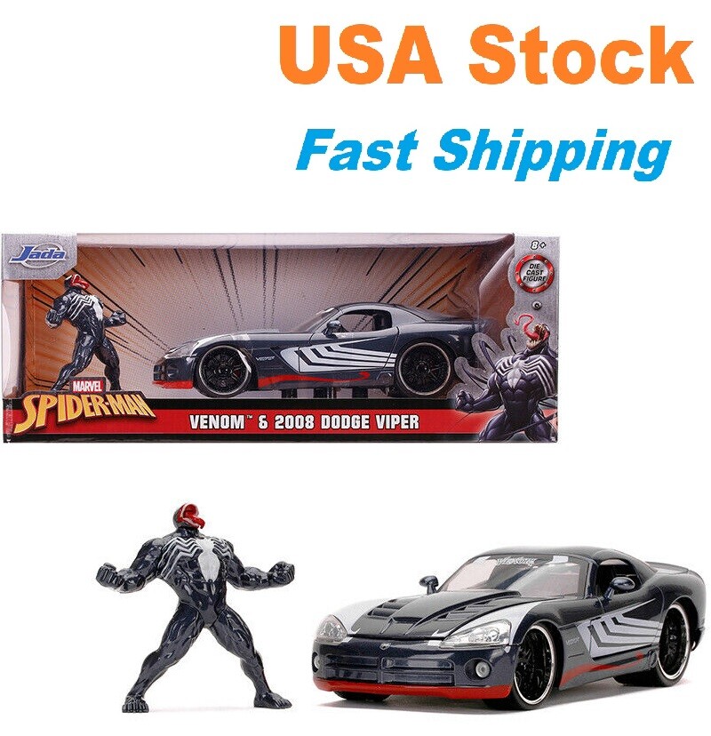 Marvel Spider-Man 2008 Dodge Viper SRT 10 with Venom figure Jada