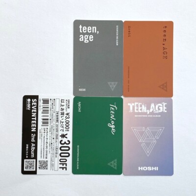 SEVENTEEN 2nd album TEEN AGE Hoshi photo card set of 5 (4ver. +