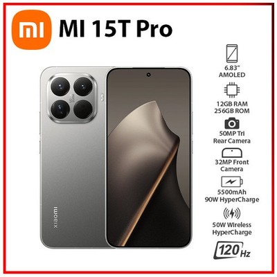 Xiaomi 15T Pro 5G 12GB+256GB GREY Dual SIM Unlocked Android Cell