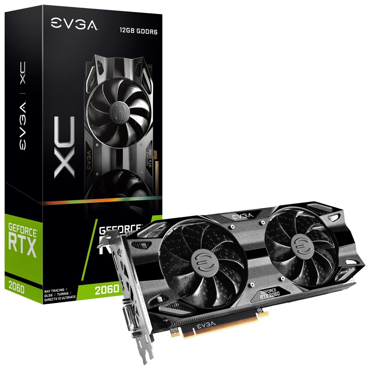 EVGA NVIDIA GeForce RTX 2060 12GB GDDR6 Graphics Card (12G-P4-2263