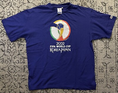 2002 Korea Japan FIFA World Cup Official Licensed T-Shirt Purple