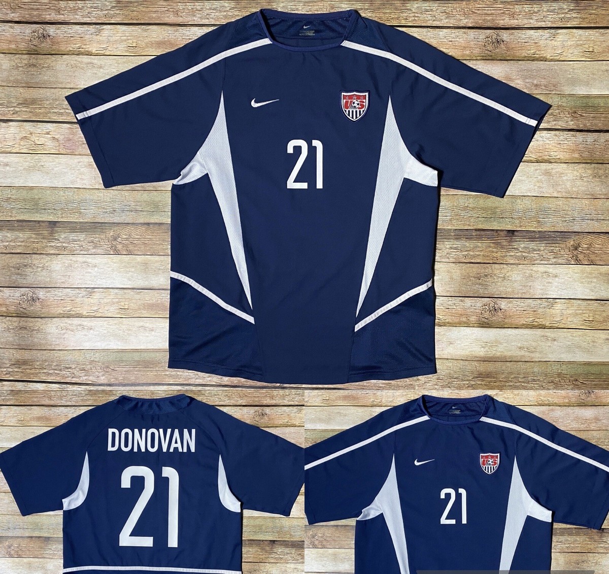 Authentic Nike USA Jersey Rare #21 Landon Donovan 2002 World Cup