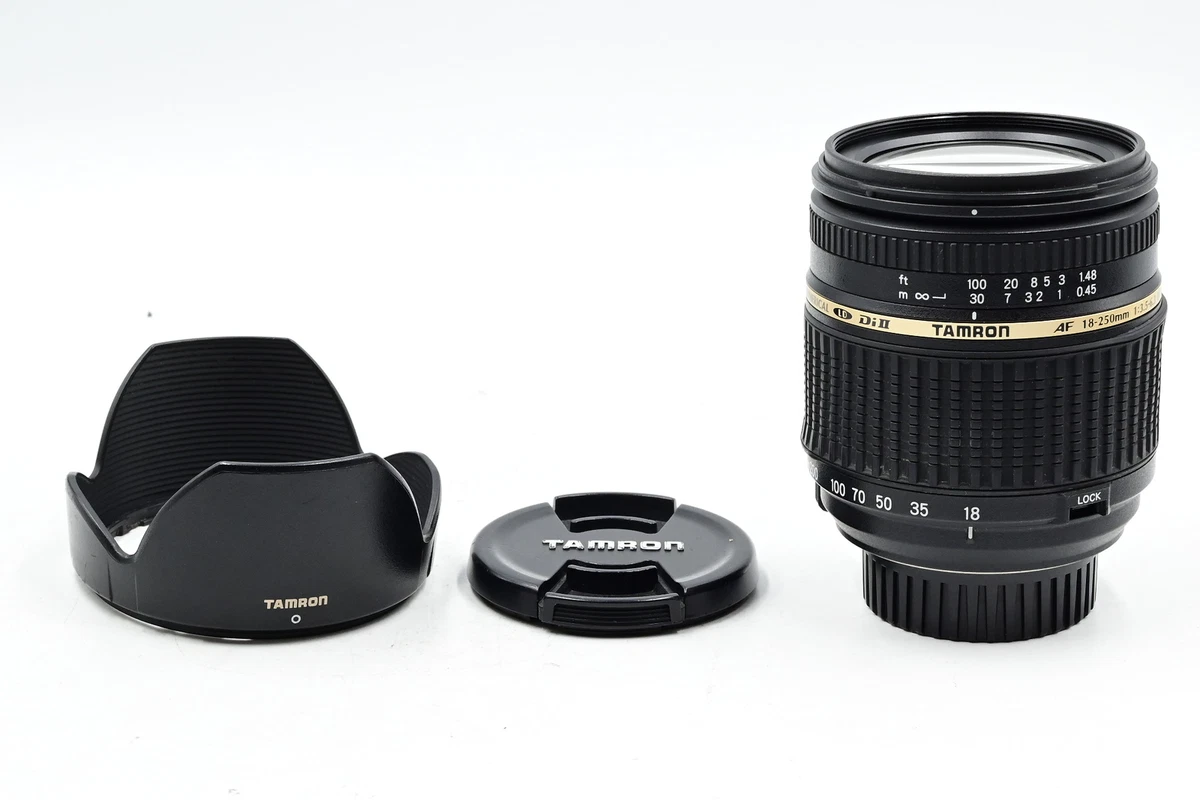 Tamron AF Camera Lenses 18-250mm Focal f/3.5-6.3 Maximum Aperture