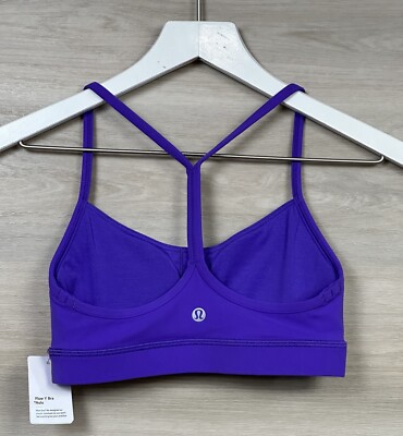 Lululemon Flow Y Bra Nulu Size 4 B/C Cup 🦄💜 Atomic Purple ATPU