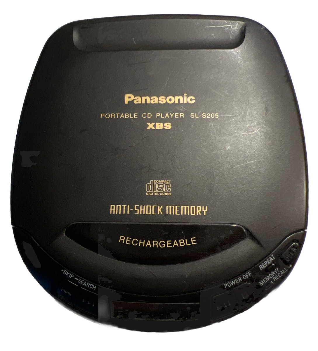 Vintage Panasonic Portable CD Player SL-205 Anti-Shock Memory XBS