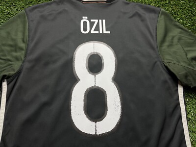 2016 Germany Ozil Jersey Shirt Kit Adidas Small S 8 Grey Away