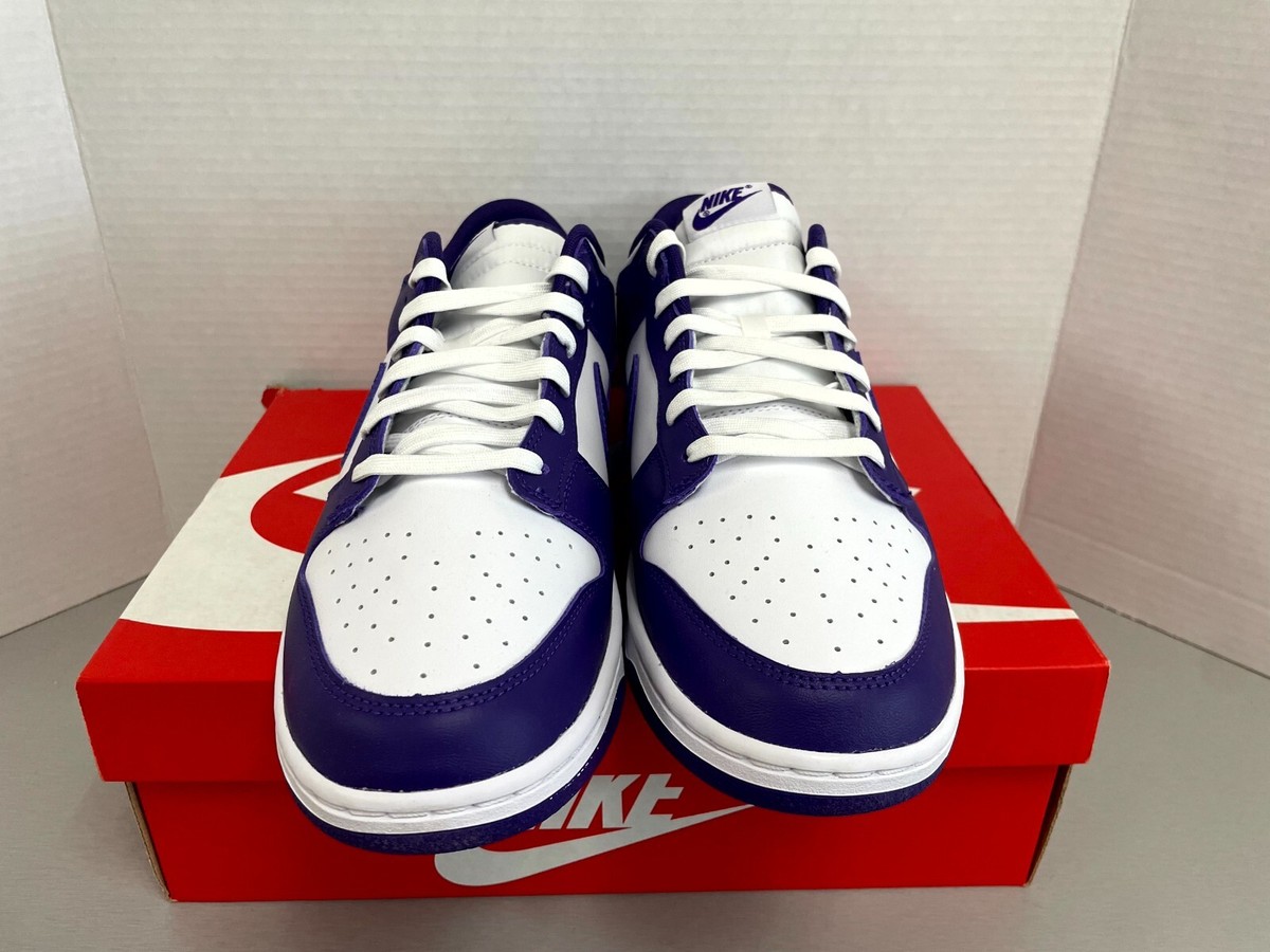 NIKE DUNK LOW RETRO WHITE COURT PURPLE SZ 12 DD1391-104 | eBay