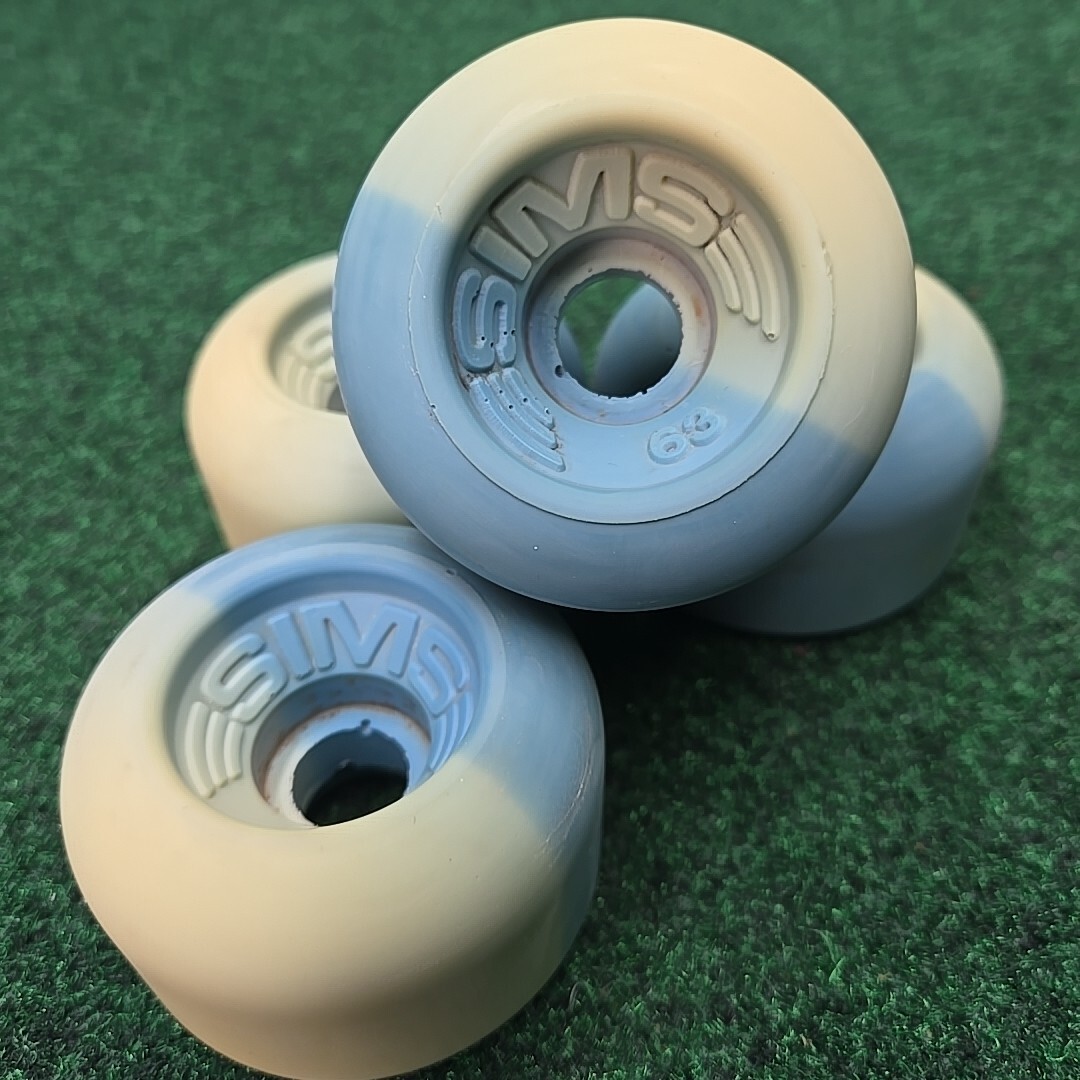 Vintage Blue Cream Two Tone Sims 63 Skateboard Roller skate Wheels